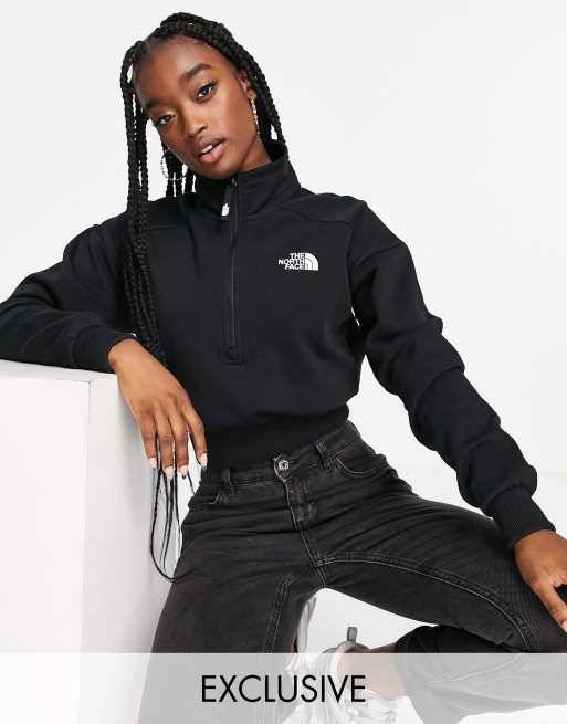 The North Face 1/4 zip fleece in black Exclusive at ASOS