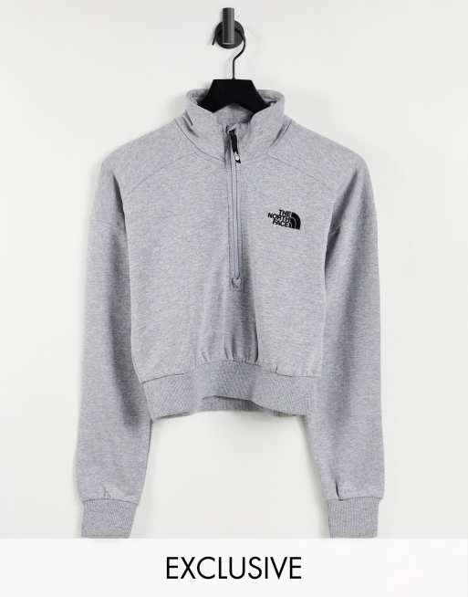 The North Face 1/4 zip fleece in gray Exclusive at ASOS
