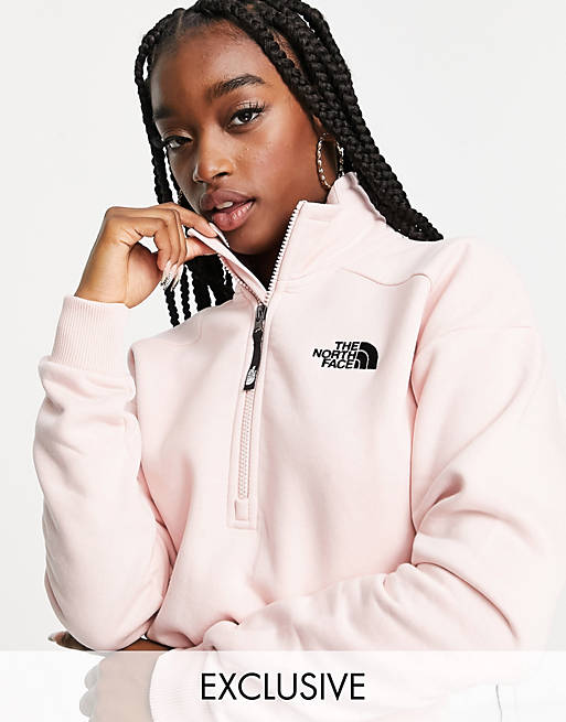 Notebook Ordinary Snake The North Face 1/4 zip fleece in pink Exclusive at ASOS | ASOS