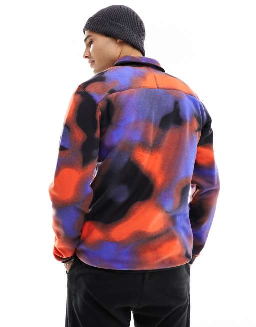 The North Face 1/4 zip glacier fleece with center logo in
