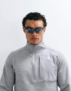 The North Face 1/4 zip performance fleece in light grey