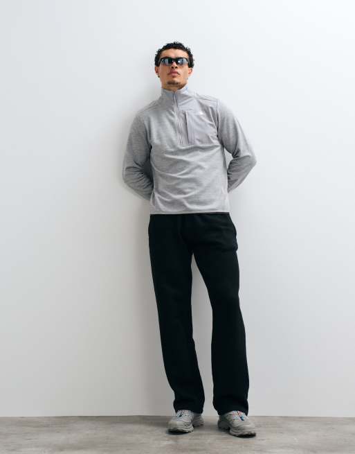 The North Face 1/4 zip performance fleece in light grey, 2 of 5