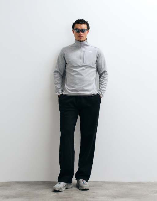 The North Face 1/4 zip performance fleece in light grey, 4 of 5