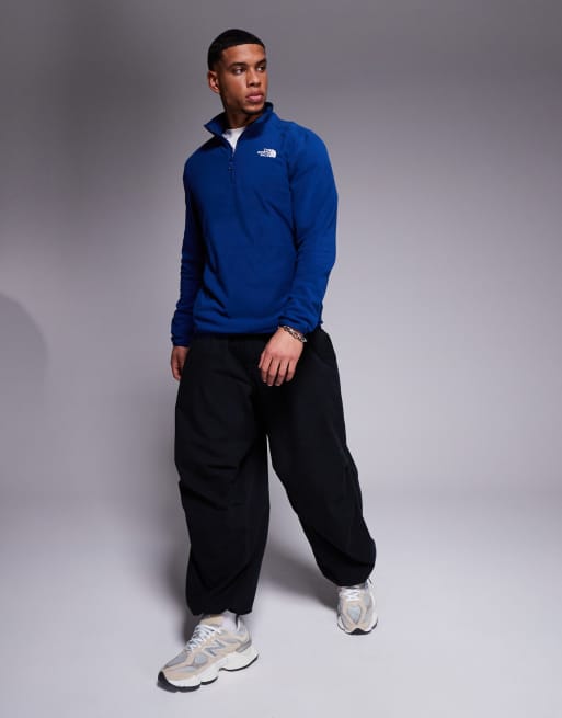 The North Face – 1 Glacier – Marinblå fleece med 1/4-lång dragkedja, 2 av 4