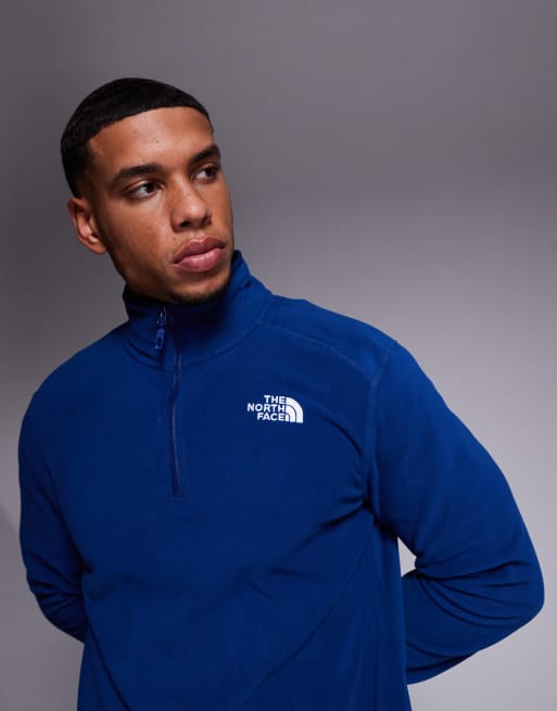 The North Face – 1 Glacier – Marinblå fleece med 1/4-lång dragkedja, 3 av 4
