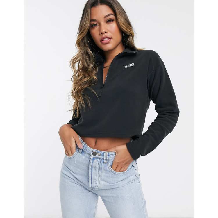 Black cropped best sale quarter zip