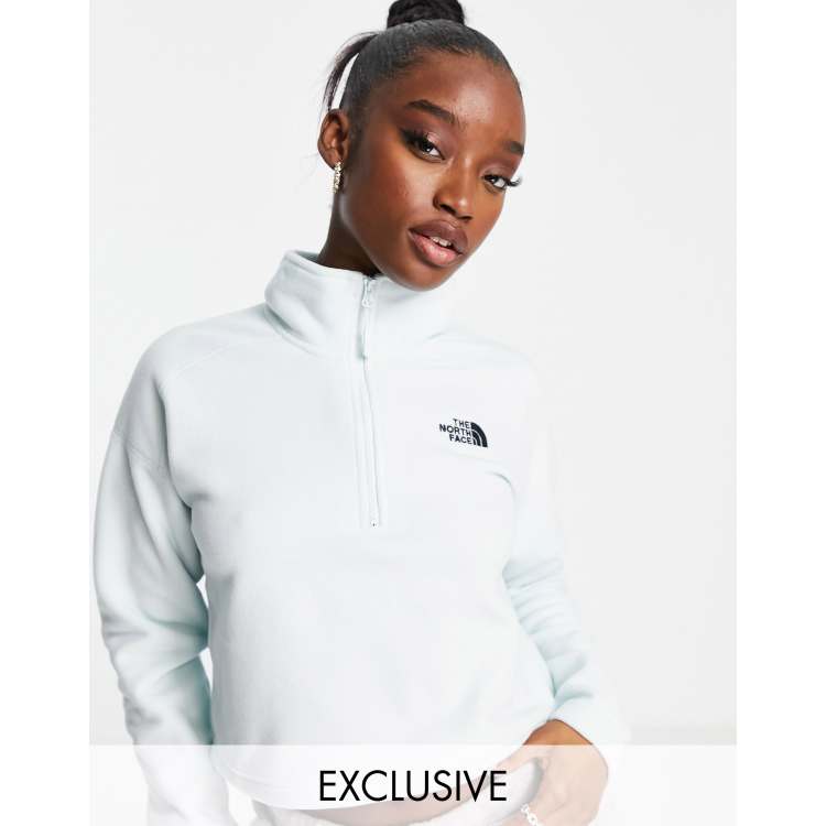 The North Face Glacier 1/4 Zip Cropped Fleece In Green Flower Print  Exclusive At ASOS for Women