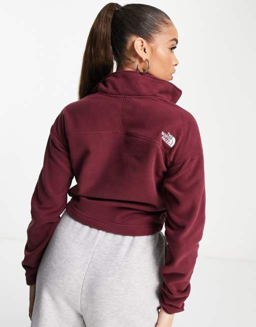 Burgundy north shop face fleece