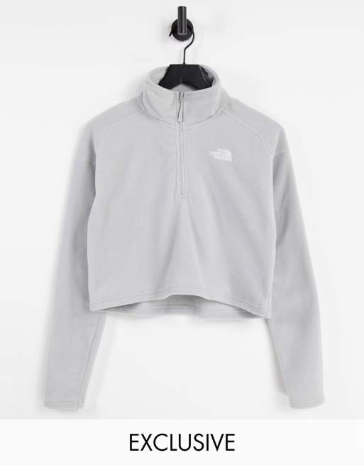 The North Face 100 GLACIER CROPPED ¼ ZIP - Fleece jumper - black 