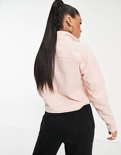  The North Face 100 Glacier 1/4 Zip Cropped fleece in pink Exclusive at  