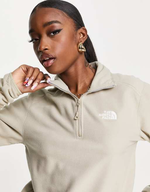 North face 100 glacier quarter zip fleece hot sale