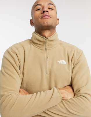 100 Glacier 1/4 zip fleece in beige | ASOS