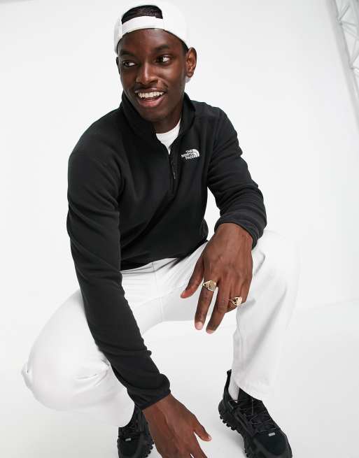 The North Face 100 Glacier 1/4 zip fleece in black