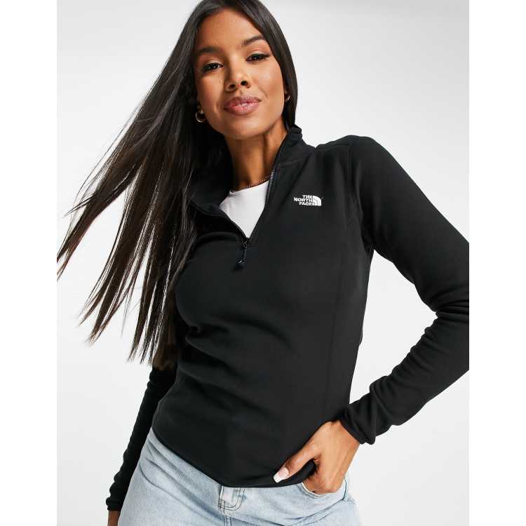 huren Zijn bekend Absoluut The North Face 100 Glacier 1/4 zip fleece in black | ASOS