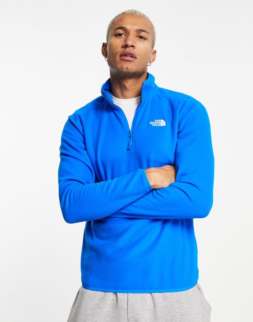 Blue fuzzy north face hotsell