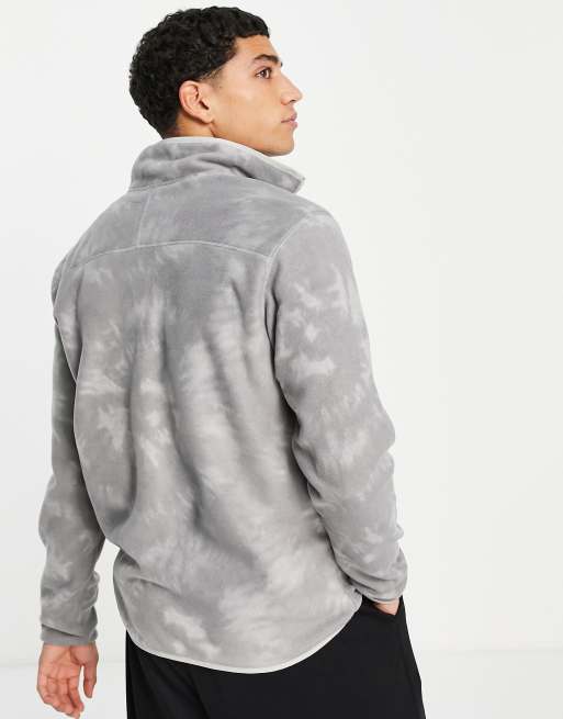 The North Face 100 Glacier 1/4 zip fleece in gray tie dye Exclusive at ASOS