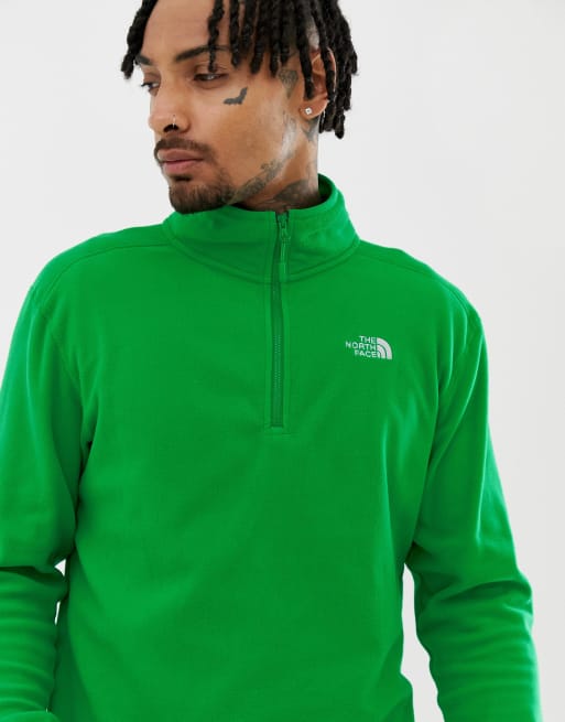 The North Face 100 Glacier 1/4 Zip Fleece in Green for Men