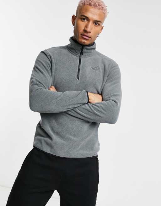 The North Face 100 Glacier 1/4 zip fleece in grey | ASOS