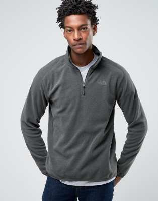 grey north face quarter zip