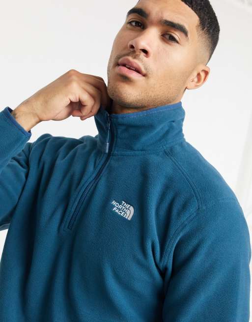 The North Face 100 Glacier 1/4 zip fleece in navy | ASOS