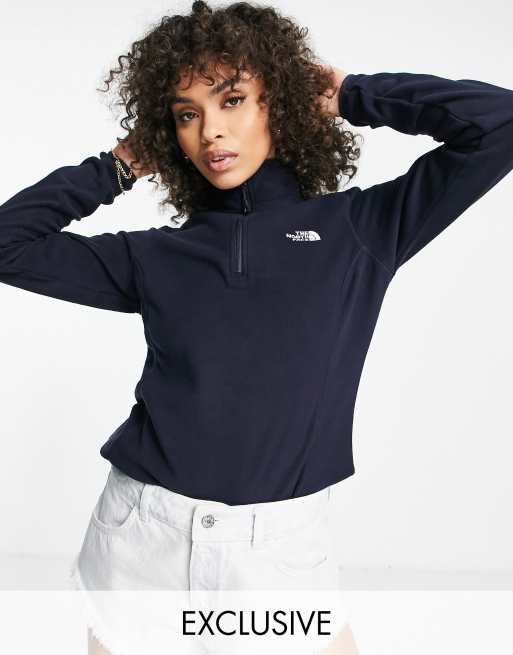 Womens navy best sale half zip fleece