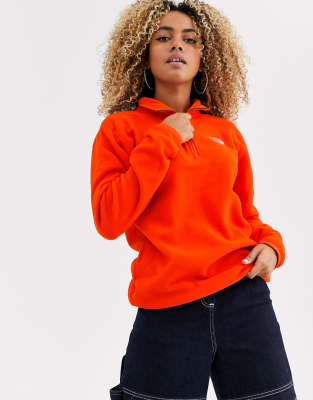 orange north face fleece