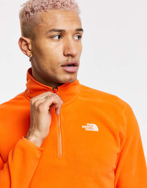 The north shop face orange fleece