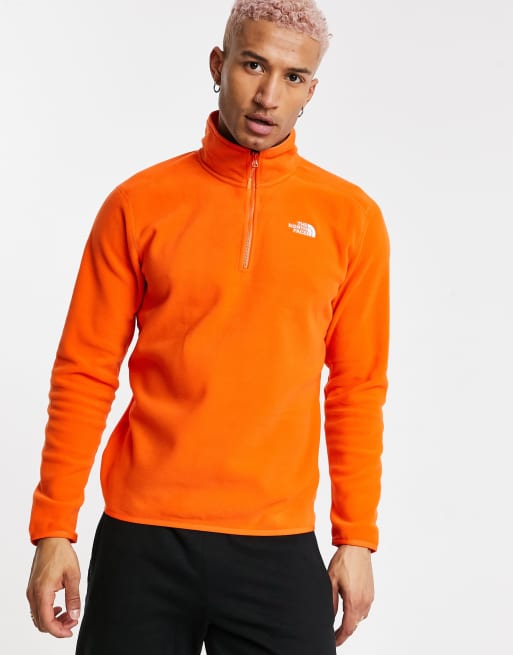 The north shop face orange fleece