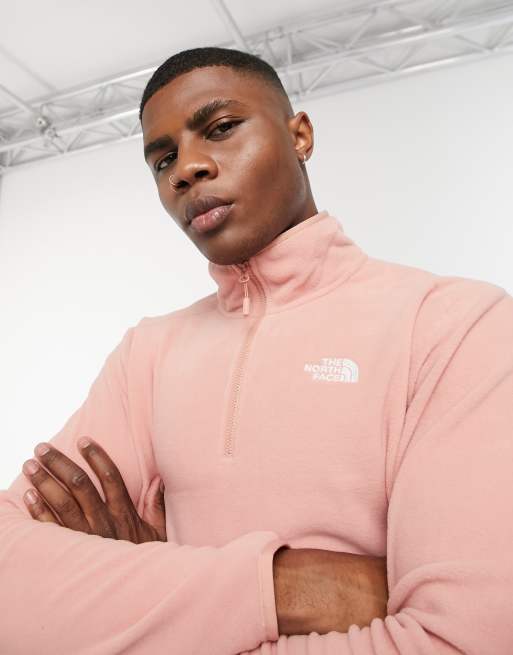 Light pink north face fleece new arrivals