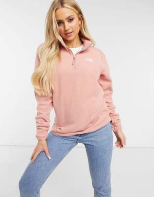 womens pink north face fleece