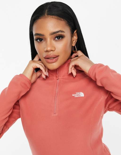 The North Face hot pink 1/4 zip fleece pullover - ayanawebzine.com