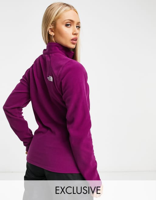 THE NORTH FACE Women's 100 Glacier 1/4 Zip Fleece Top - Purple