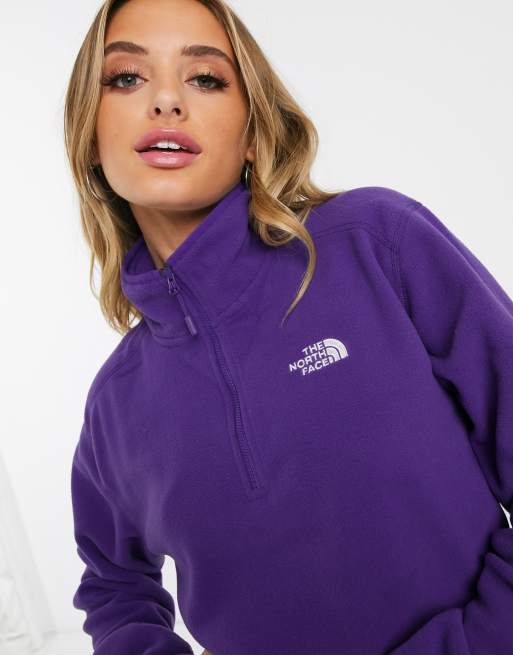 Blusa Feminina Fleece Tka 100 Glacier 1/4 Zíper - The North Face - Violeta  - Shop2gether