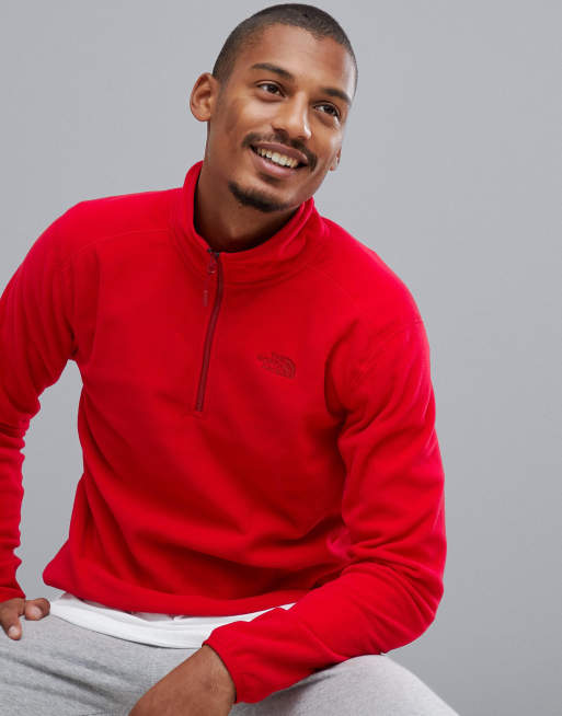 Red quarter zip on sale fleece