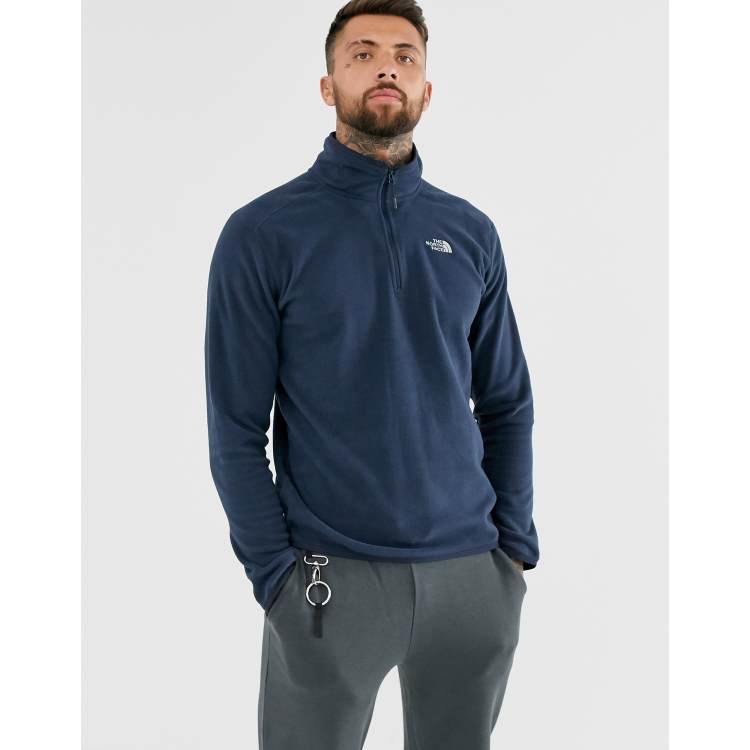 The North Face 100 Glacier 1 4 zip fleece in urban navy ASOS