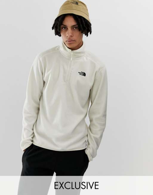 North Face 100 Glacier zip fleece in white Exclusive at | ASOS