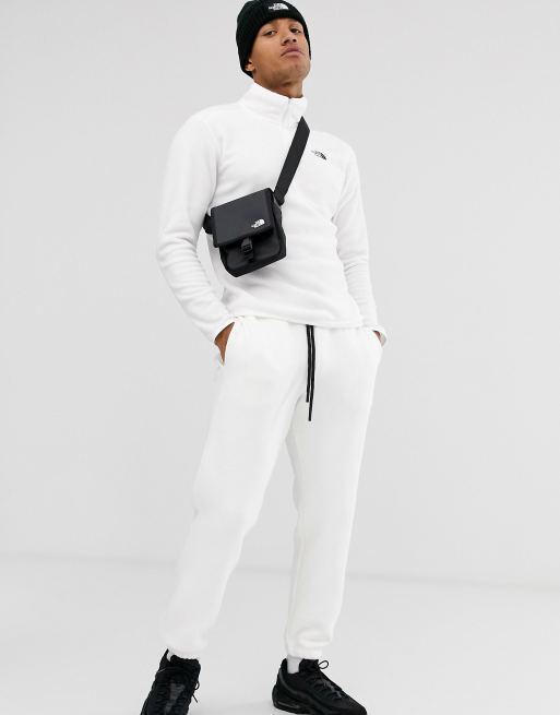 The North Face 100 Glacier 1 4 zip fleece in white Exclusive at ASOS