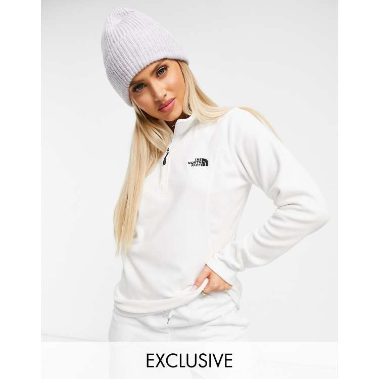 White north face quarter on sale zip