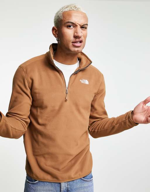 The North Face – 100 Glacier – Brun fleece med 1/4 dragkedja, 4 av 4