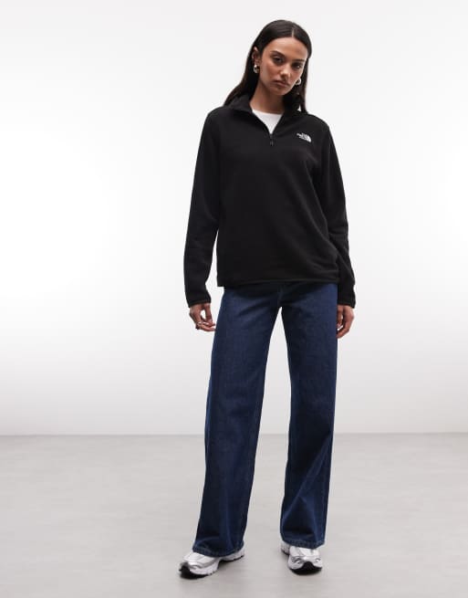 The North Face – 100 Glacier – Czarny polar z zamkiem 1/4, 2 z 4
