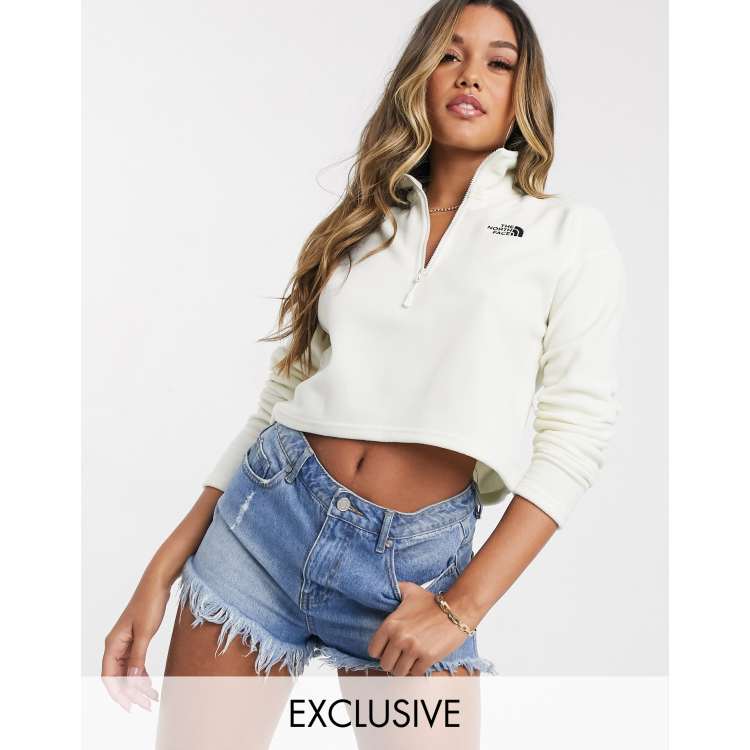 Half zip cropped fleece deals