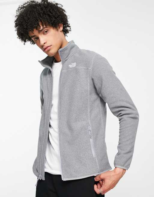 The North Face - 100 Glacier - Fleece met rits in grijs
