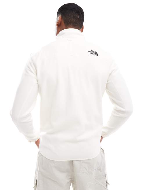 The North Face – 100 Glacier – Fleece-Oberteil in Dünen-Weiß mit Reißverschluss, 2 von 4