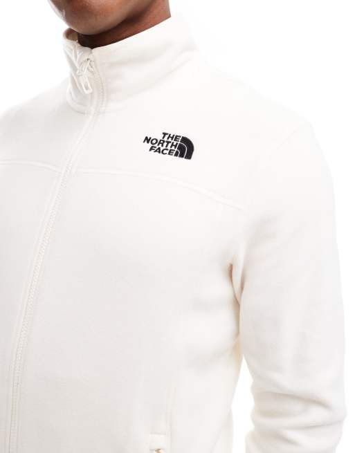 The North Face – 100 Glacier – Fleece-Oberteil in Dünen-Weiß mit Reißverschluss, 4 von 4