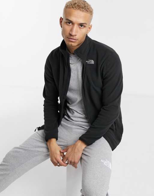 The north face 100 glacier best sale full zip fleece in black