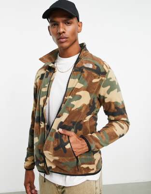 The North Face 100 Glacier full zip fleece in camo