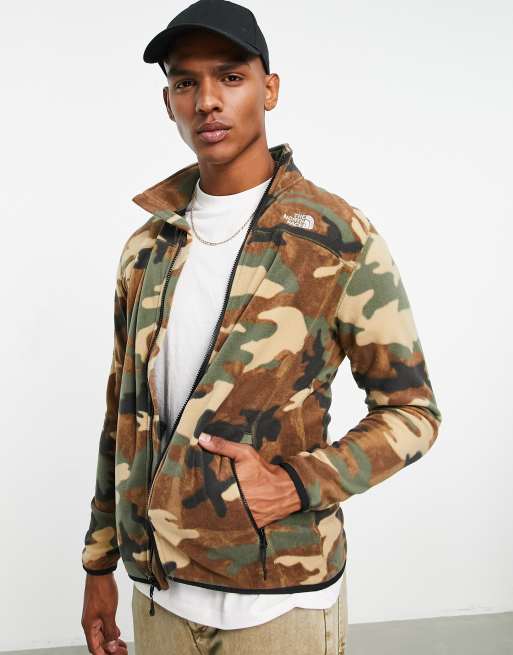 North face camo sale fleece jacket