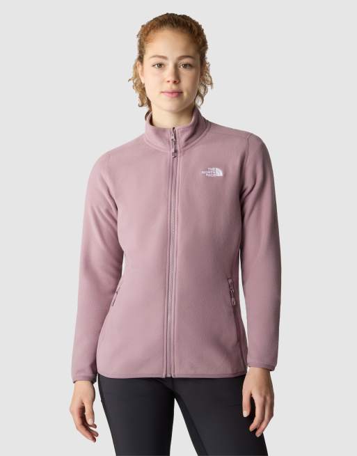 The North Face Womens Fleece Full Zip Jacket Grey Hoodie Size Small