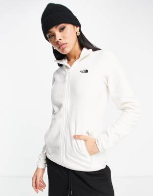 The North Face 100 Glacier full zip fleece in white