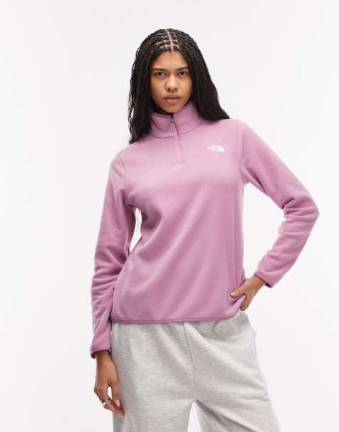 The North Face – 100 Glacier – Lila fleece med 1/4-lång dragkedja - view 1